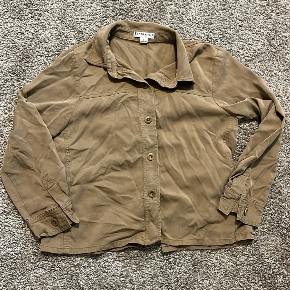Pendleton Petite‎ Tan Lightweight Button Down - image 2
